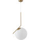 Canada 1 Light 12 inch Gold Single Pendant Lighting Ceiling Light